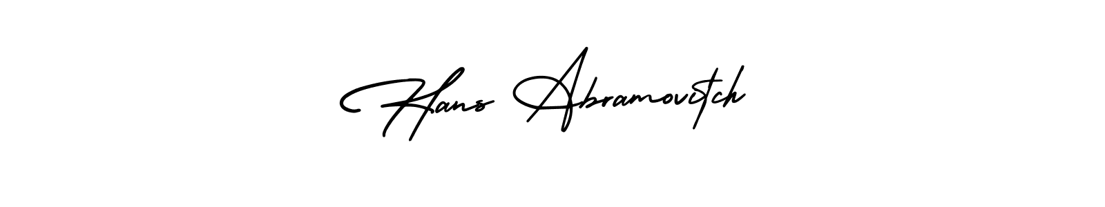 Design your own signature with our free online signature maker. With this signature software, you can create a handwritten (AmerikaSignatureDemo-Regular) signature for name Hans Abramovitch. Hans Abramovitch signature style 3 images and pictures png