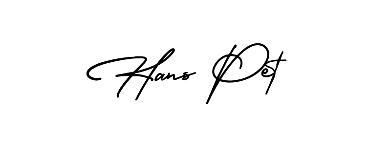 Design your own signature with our free online signature maker. With this signature software, you can create a handwritten (AmerikaSignatureDemo-Regular) signature for name Hans Pet. Hans Pet signature style 3 images and pictures png