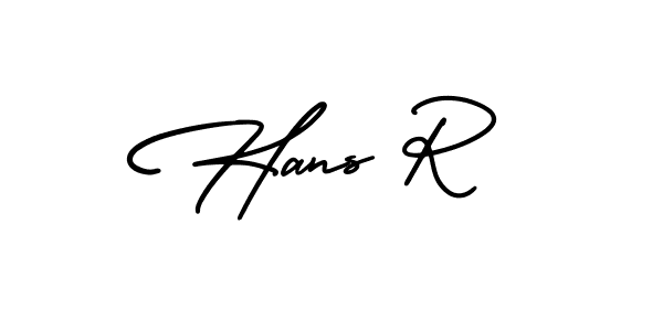 Use a signature maker to create a handwritten signature online. With this signature software, you can design (AmerikaSignatureDemo-Regular) your own signature for name Hans R. Hans R signature style 3 images and pictures png