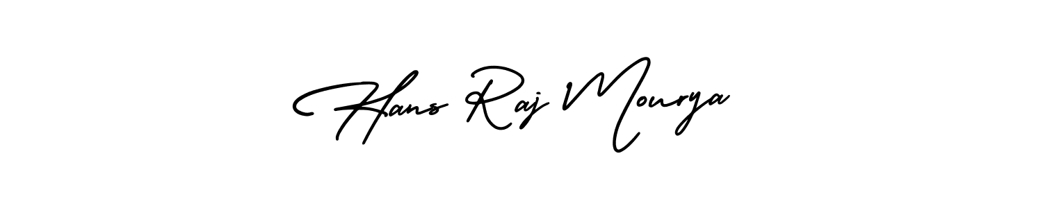 How to make Hans Raj Mourya name signature. Use AmerikaSignatureDemo-Regular style for creating short signs online. This is the latest handwritten sign. Hans Raj Mourya signature style 3 images and pictures png