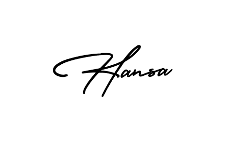 Use a signature maker to create a handwritten signature online. With this signature software, you can design (AmerikaSignatureDemo-Regular) your own signature for name Hansa. Hansa signature style 3 images and pictures png