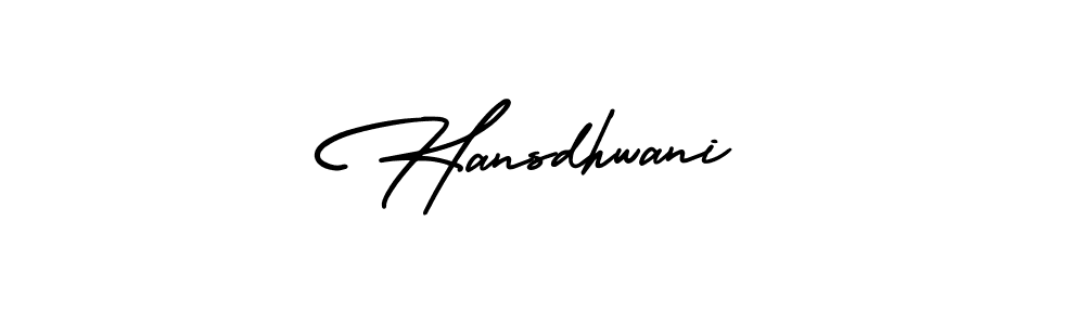 This is the best signature style for the Hansdhwani name. Also you like these signature font (AmerikaSignatureDemo-Regular). Mix name signature. Hansdhwani signature style 3 images and pictures png