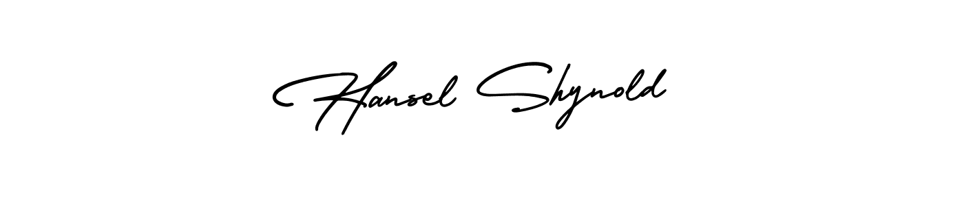 This is the best signature style for the Hansel Shynold name. Also you like these signature font (AmerikaSignatureDemo-Regular). Mix name signature. Hansel Shynold signature style 3 images and pictures png