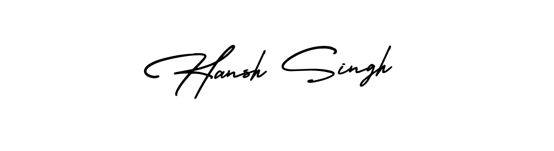 Create a beautiful signature design for name Hansh Singh. With this signature (AmerikaSignatureDemo-Regular) fonts, you can make a handwritten signature for free. Hansh Singh signature style 3 images and pictures png