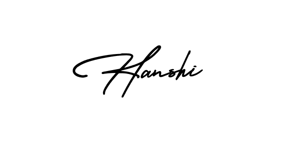 Create a beautiful signature design for name Hanshi. With this signature (AmerikaSignatureDemo-Regular) fonts, you can make a handwritten signature for free. Hanshi signature style 3 images and pictures png