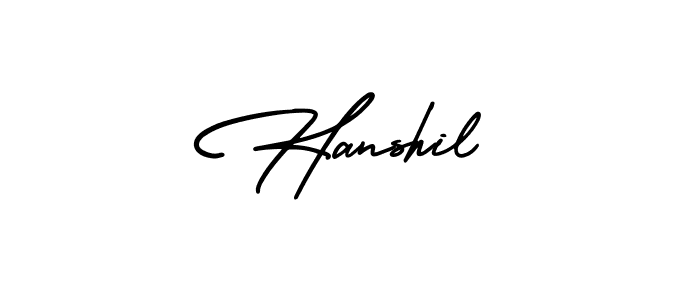 How to make Hanshil signature? AmerikaSignatureDemo-Regular is a professional autograph style. Create handwritten signature for Hanshil name. Hanshil signature style 3 images and pictures png