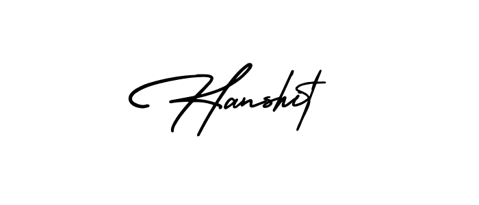 Create a beautiful signature design for name Hanshit. With this signature (AmerikaSignatureDemo-Regular) fonts, you can make a handwritten signature for free. Hanshit signature style 3 images and pictures png