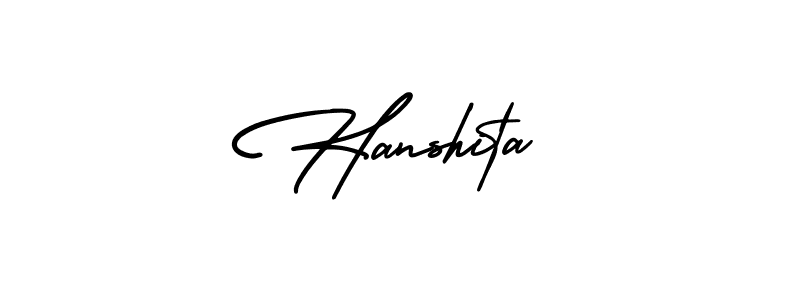 Hanshita stylish signature style. Best Handwritten Sign (AmerikaSignatureDemo-Regular) for my name. Handwritten Signature Collection Ideas for my name Hanshita. Hanshita signature style 3 images and pictures png