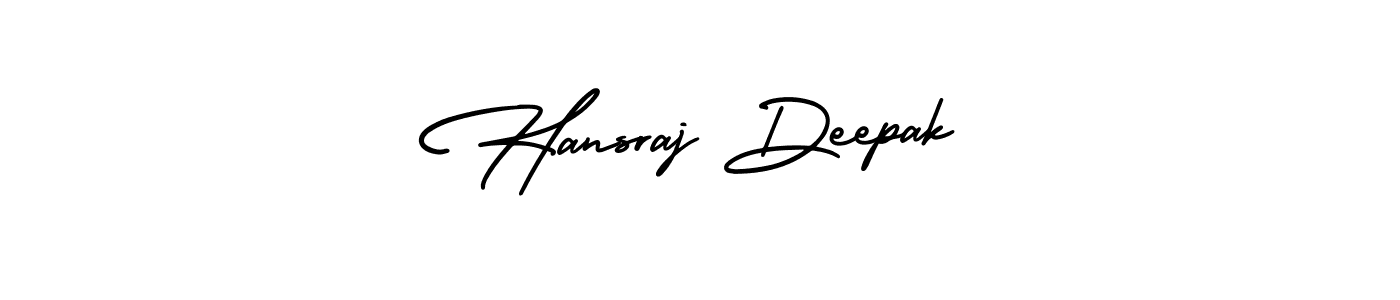 Make a beautiful signature design for name Hansraj Deepak. With this signature (AmerikaSignatureDemo-Regular) style, you can create a handwritten signature for free. Hansraj Deepak signature style 3 images and pictures png