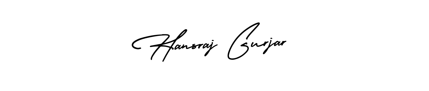 Best and Professional Signature Style for Hansraj Gurjar. AmerikaSignatureDemo-Regular Best Signature Style Collection. Hansraj Gurjar signature style 3 images and pictures png