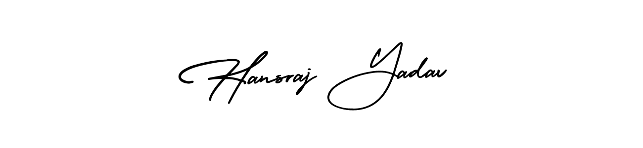 Use a signature maker to create a handwritten signature online. With this signature software, you can design (AmerikaSignatureDemo-Regular) your own signature for name Hansraj Yadav. Hansraj Yadav signature style 3 images and pictures png