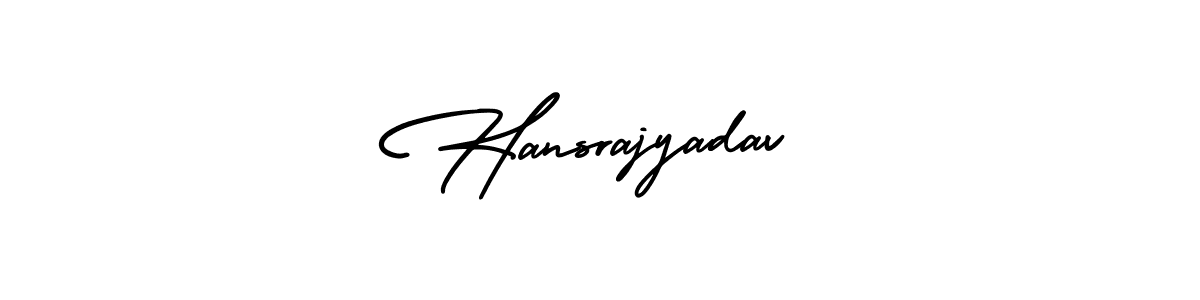 How to make Hansrajyadav signature? AmerikaSignatureDemo-Regular is a professional autograph style. Create handwritten signature for Hansrajyadav name. Hansrajyadav signature style 3 images and pictures png