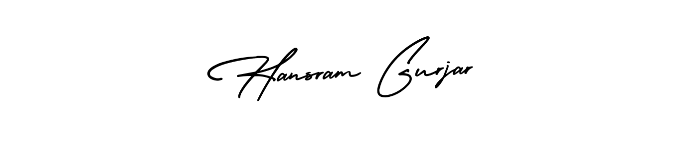 AmerikaSignatureDemo-Regular is a professional signature style that is perfect for those who want to add a touch of class to their signature. It is also a great choice for those who want to make their signature more unique. Get Hansram Gurjar name to fancy signature for free. Hansram Gurjar signature style 3 images and pictures png