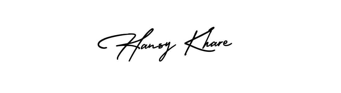 Design your own signature with our free online signature maker. With this signature software, you can create a handwritten (AmerikaSignatureDemo-Regular) signature for name Hansy Khare. Hansy Khare signature style 3 images and pictures png