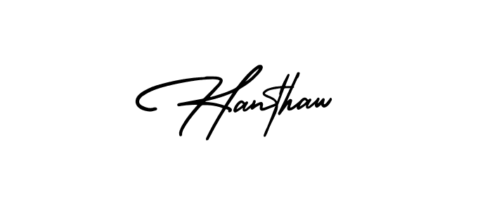 Design your own signature with our free online signature maker. With this signature software, you can create a handwritten (AmerikaSignatureDemo-Regular) signature for name Hanthaw. Hanthaw signature style 3 images and pictures png