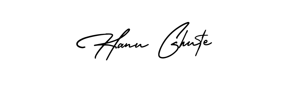 Create a beautiful signature design for name Hanu Ghute. With this signature (AmerikaSignatureDemo-Regular) fonts, you can make a handwritten signature for free. Hanu Ghute signature style 3 images and pictures png