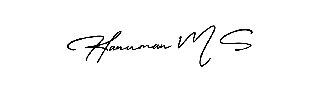 Design your own signature with our free online signature maker. With this signature software, you can create a handwritten (AmerikaSignatureDemo-Regular) signature for name Hanuman M S. Hanuman M S signature style 3 images and pictures png