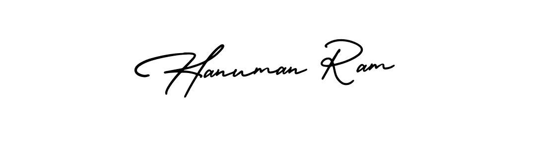 How to make Hanuman Ram name signature. Use AmerikaSignatureDemo-Regular style for creating short signs online. This is the latest handwritten sign. Hanuman Ram signature style 3 images and pictures png