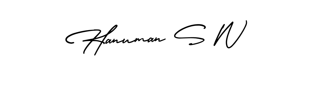 This is the best signature style for the Hanuman S W name. Also you like these signature font (AmerikaSignatureDemo-Regular). Mix name signature. Hanuman S W signature style 3 images and pictures png
