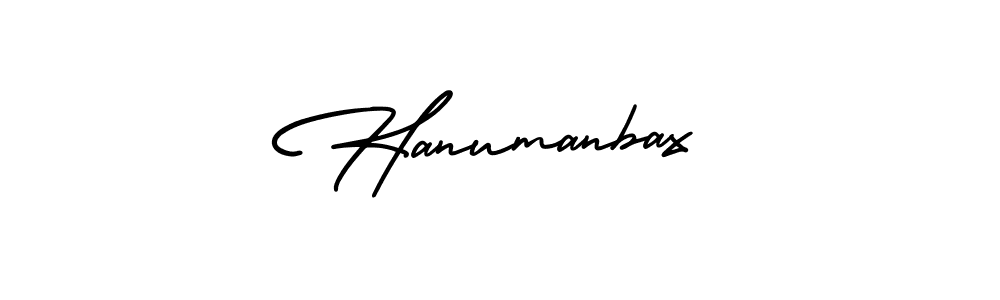 You should practise on your own different ways (AmerikaSignatureDemo-Regular) to write your name (Hanumanbax) in signature. don't let someone else do it for you. Hanumanbax signature style 3 images and pictures png