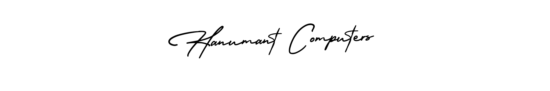 How to make Hanumant Computers name signature. Use AmerikaSignatureDemo-Regular style for creating short signs online. This is the latest handwritten sign. Hanumant Computers signature style 3 images and pictures png