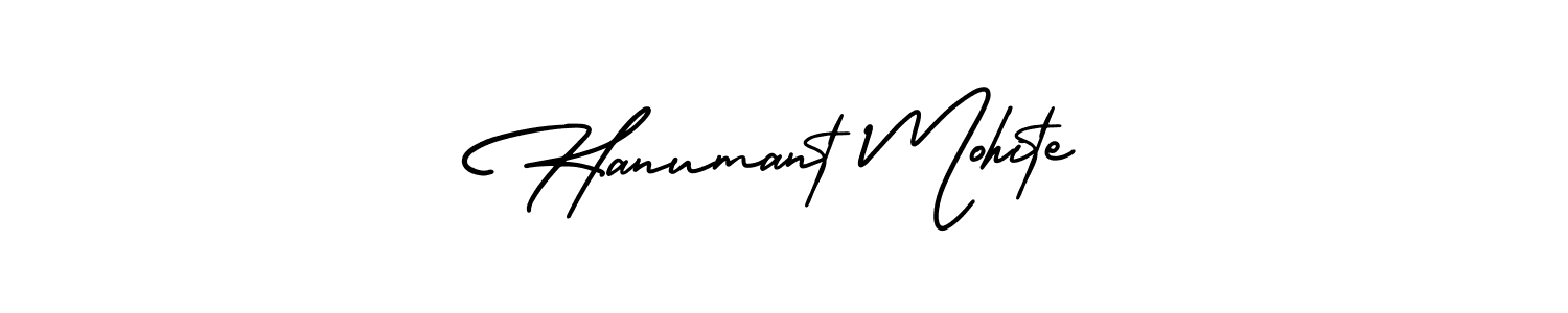 You should practise on your own different ways (AmerikaSignatureDemo-Regular) to write your name (Hanumant Mohite) in signature. don't let someone else do it for you. Hanumant Mohite signature style 3 images and pictures png