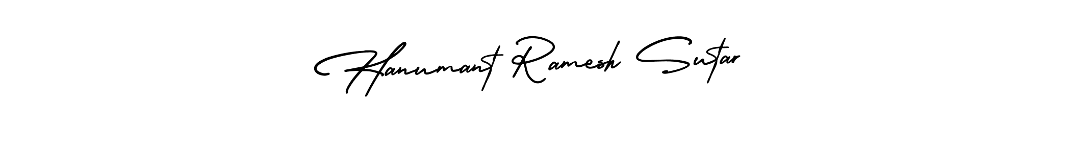 It looks lik you need a new signature style for name Hanumant Ramesh Sutar. Design unique handwritten (AmerikaSignatureDemo-Regular) signature with our free signature maker in just a few clicks. Hanumant Ramesh Sutar signature style 3 images and pictures png