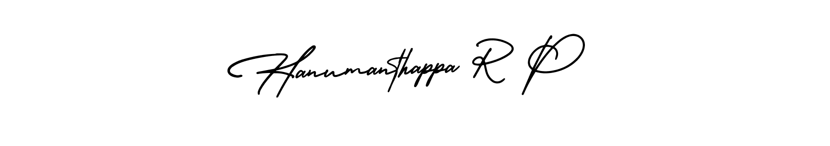 The best way (AmerikaSignatureDemo-Regular) to make a short signature is to pick only two or three words in your name. The name Hanumanthappa R P include a total of six letters. For converting this name. Hanumanthappa R P signature style 3 images and pictures png