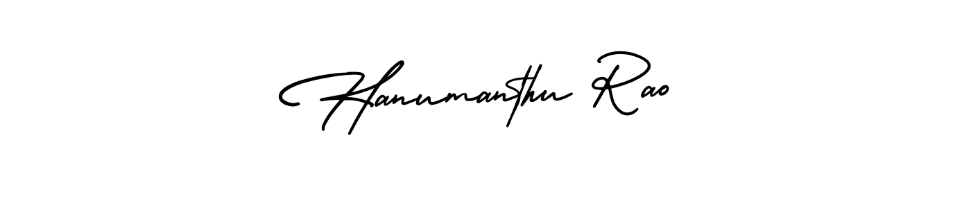 How to make Hanumanthu Rao name signature. Use AmerikaSignatureDemo-Regular style for creating short signs online. This is the latest handwritten sign. Hanumanthu Rao signature style 3 images and pictures png