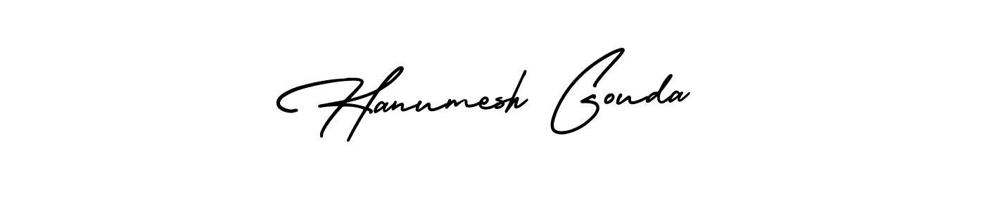 Also we have Hanumesh Gouda name is the best signature style. Create professional handwritten signature collection using AmerikaSignatureDemo-Regular autograph style. Hanumesh Gouda signature style 3 images and pictures png