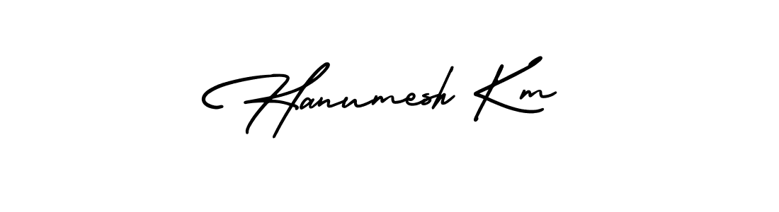 Make a beautiful signature design for name Hanumesh Km. Use this online signature maker to create a handwritten signature for free. Hanumesh Km signature style 3 images and pictures png