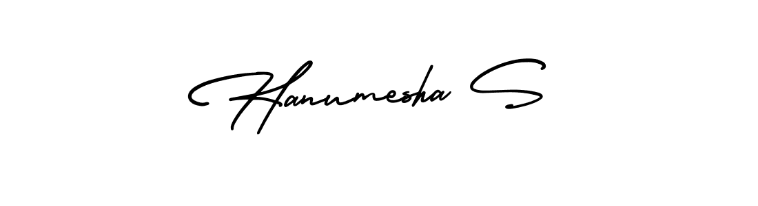 It looks lik you need a new signature style for name Hanumesha S. Design unique handwritten (AmerikaSignatureDemo-Regular) signature with our free signature maker in just a few clicks. Hanumesha S signature style 3 images and pictures png