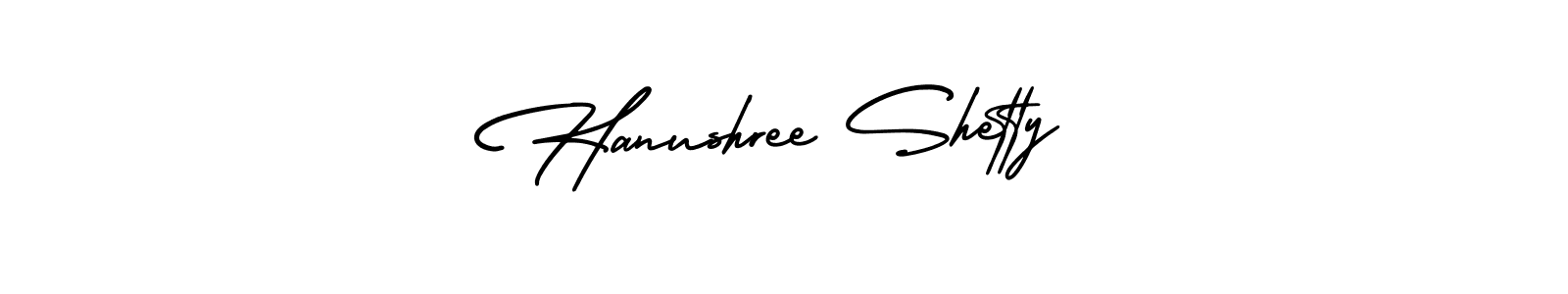 How to Draw Hanushree Shetty signature style? AmerikaSignatureDemo-Regular is a latest design signature styles for name Hanushree Shetty. Hanushree Shetty signature style 3 images and pictures png