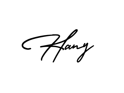 Design your own signature with our free online signature maker. With this signature software, you can create a handwritten (AmerikaSignatureDemo-Regular) signature for name Hany. Hany signature style 3 images and pictures png