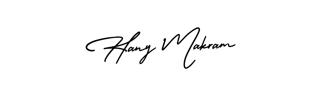 How to make Hany Makram name signature. Use AmerikaSignatureDemo-Regular style for creating short signs online. This is the latest handwritten sign. Hany Makram signature style 3 images and pictures png