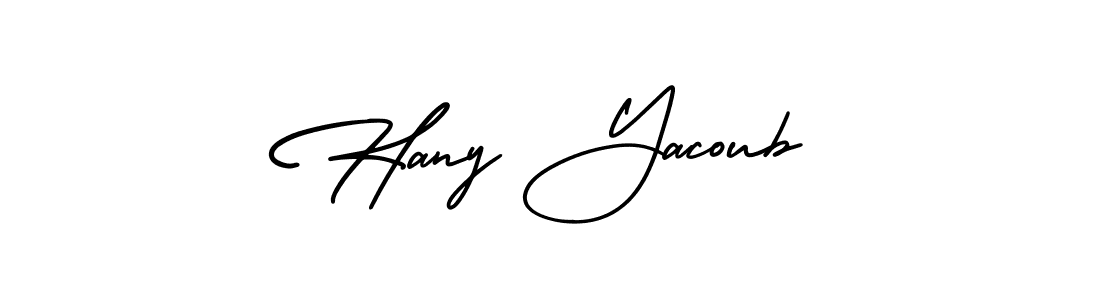 Create a beautiful signature design for name Hany Yacoub. With this signature (AmerikaSignatureDemo-Regular) fonts, you can make a handwritten signature for free. Hany Yacoub signature style 3 images and pictures png