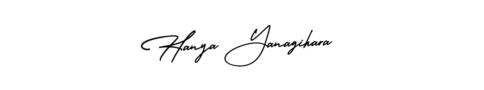 You should practise on your own different ways (AmerikaSignatureDemo-Regular) to write your name (Hanya Yanagihara) in signature. don't let someone else do it for you. Hanya Yanagihara signature style 3 images and pictures png