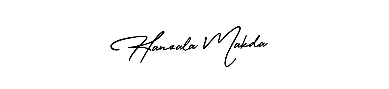 How to make Hanzala Makda signature? AmerikaSignatureDemo-Regular is a professional autograph style. Create handwritten signature for Hanzala Makda name. Hanzala Makda signature style 3 images and pictures png