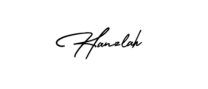 if you are searching for the best signature style for your name Hanzlah. so please give up your signature search. here we have designed multiple signature styles  using AmerikaSignatureDemo-Regular. Hanzlah signature style 3 images and pictures png