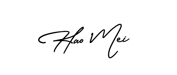 AmerikaSignatureDemo-Regular is a professional signature style that is perfect for those who want to add a touch of class to their signature. It is also a great choice for those who want to make their signature more unique. Get Hao Mei name to fancy signature for free. Hao Mei signature style 3 images and pictures png