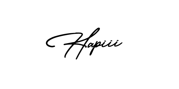 Design your own signature with our free online signature maker. With this signature software, you can create a handwritten (AmerikaSignatureDemo-Regular) signature for name Hapiii. Hapiii signature style 3 images and pictures png