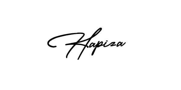 How to make Hapiza name signature. Use AmerikaSignatureDemo-Regular style for creating short signs online. This is the latest handwritten sign. Hapiza signature style 3 images and pictures png