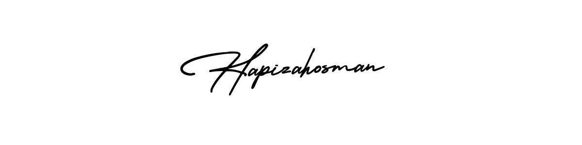 Use a signature maker to create a handwritten signature online. With this signature software, you can design (AmerikaSignatureDemo-Regular) your own signature for name Hapizahosman. Hapizahosman signature style 3 images and pictures png