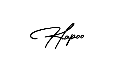 It looks lik you need a new signature style for name Hapoo. Design unique handwritten (AmerikaSignatureDemo-Regular) signature with our free signature maker in just a few clicks. Hapoo signature style 3 images and pictures png