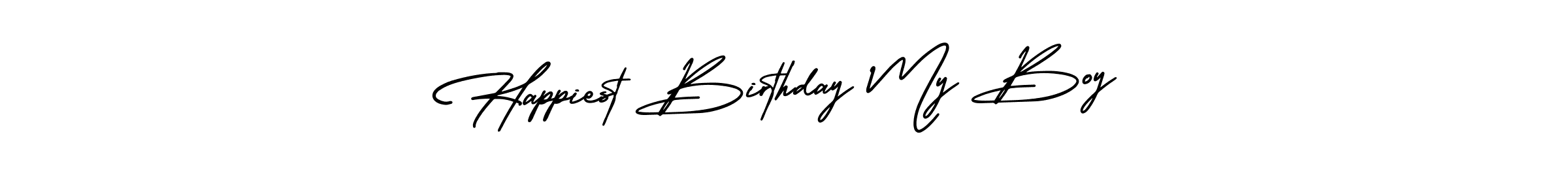 You can use this online signature creator to create a handwritten signature for the name Happiest Birthday My Boy. This is the best online autograph maker. Happiest Birthday My Boy signature style 3 images and pictures png