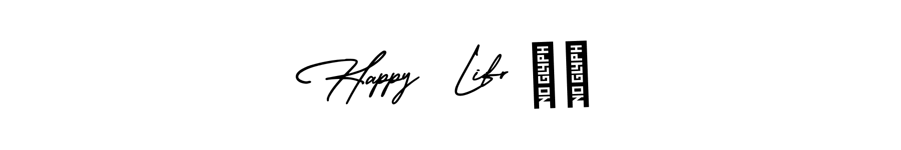 It looks lik you need a new signature style for name Happy  Lifr ❤️. Design unique handwritten (AmerikaSignatureDemo-Regular) signature with our free signature maker in just a few clicks. Happy  Lifr ❤️ signature style 3 images and pictures png