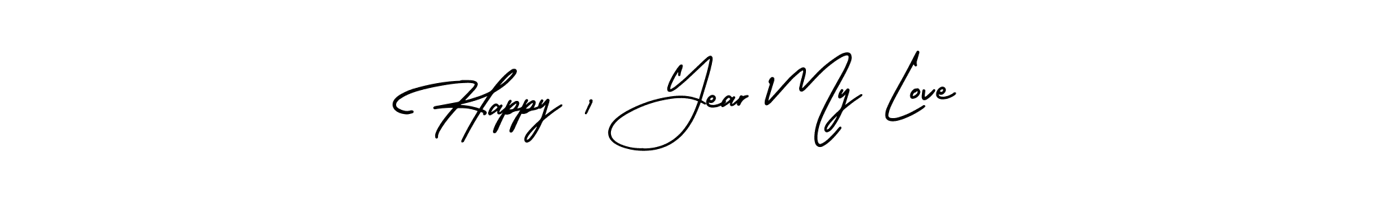 Also we have Happy 1 Year My Love name is the best signature style. Create professional handwritten signature collection using AmerikaSignatureDemo-Regular autograph style. Happy 1 Year My Love signature style 3 images and pictures png