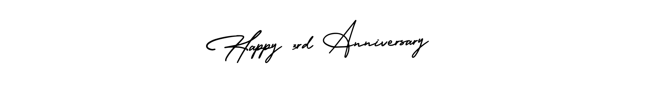 How to Draw Happy 3rd Anniversary signature style? AmerikaSignatureDemo-Regular is a latest design signature styles for name Happy 3rd Anniversary. Happy 3rd Anniversary signature style 3 images and pictures png