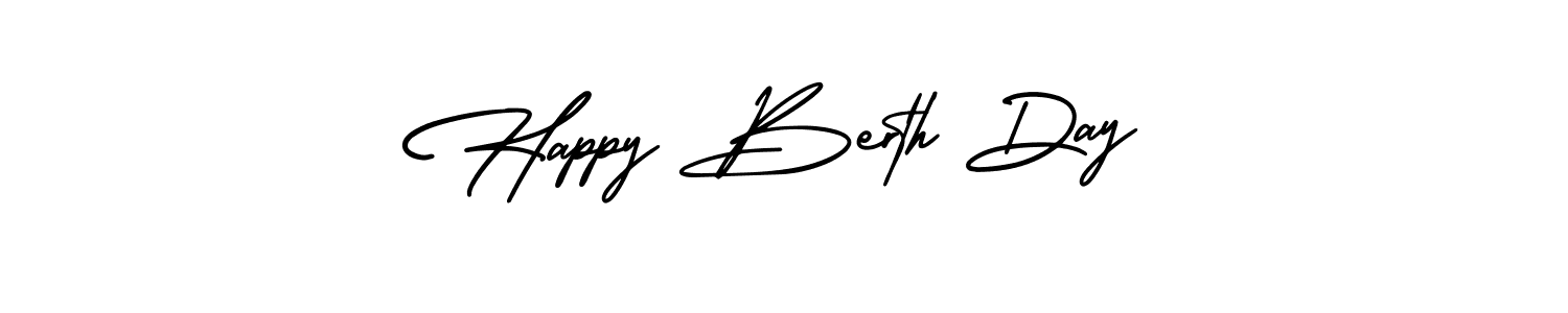 AmerikaSignatureDemo-Regular is a professional signature style that is perfect for those who want to add a touch of class to their signature. It is also a great choice for those who want to make their signature more unique. Get Happy Berth Day name to fancy signature for free. Happy Berth Day signature style 3 images and pictures png