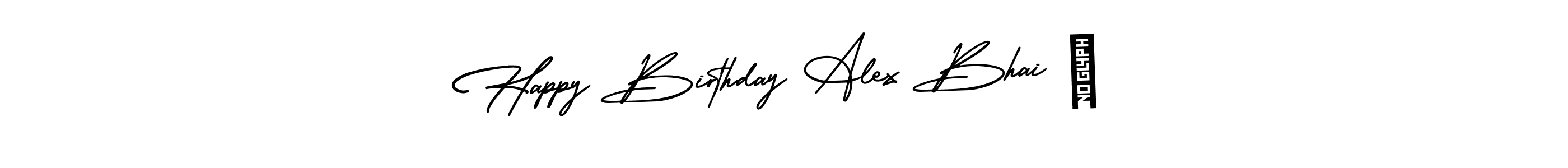Make a short Happy Birthday Alex Bhai ❤ signature style. Manage your documents anywhere anytime using AmerikaSignatureDemo-Regular. Create and add eSignatures, submit forms, share and send files easily. Happy Birthday Alex Bhai ❤ signature style 3 images and pictures png
